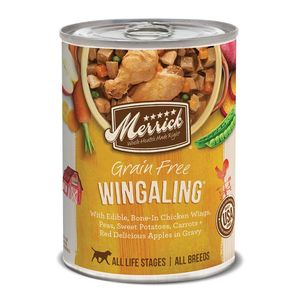 Merrick Wingaling Wet Dog Food With Bone-In Chicken Wings Vegetables & Fruit Grain Free