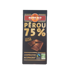 Alter Eco Organic Chocolate Perou 75%