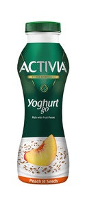 Activia YoghurtGo Drinkable Yoghurt Snack Peach & Seeds