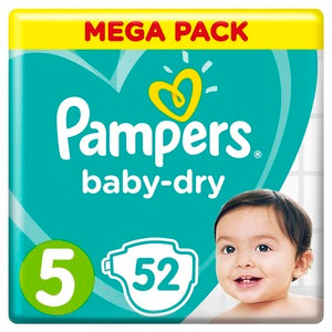 Pampers Baby-Dry Diapers Size 5 Junior 11-16 Kg Mega Pack