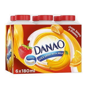 Danao Juice Drink with Milk Orange Banana & Strawberry