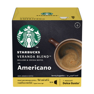 Starbucks Veranda Blend by Nescafe Dolce Gusto Blonde Roast Coffee Pods Box