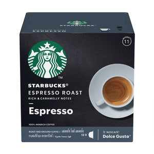 Starbucks Espresso Roast by Nescafe Dolce Gusto Dark Roast Coffee Pods Box