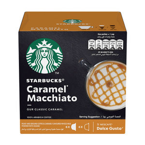 Starbucks Caramel Macchiato by Nescafe Dolce Gusto Coffee Pods Box