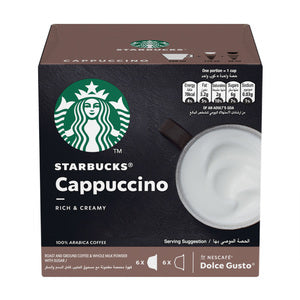 Starbucks Cappuccino by Nescafe Dolce Gusto Coffee Pods  Box of 6+6