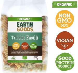Earth Goods Organic Fusili Tricolor Spirals