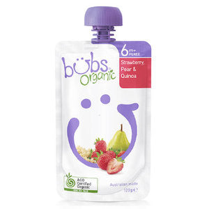 Organic Bubs Baby Food Strawberry Pear And Quinoa