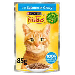 Purina Friskies Salmon Chunks in Gravy Wet Cat Food Pouch