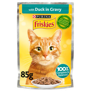 Purina Friskies Duck Chunks in Gravy Wet Cat Food Pouch