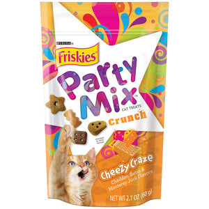 Purina Friskies Party Mix Cat Treats Cheezy Crunch