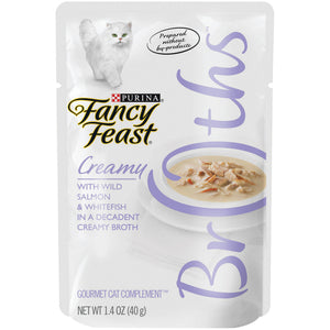 Fancy Feast Cat Food Broths Salmon & White Fish