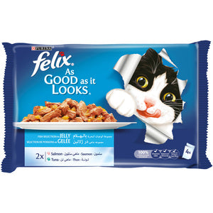 Felix As Good As It Looks Salmon & Tuna Wet Cat Food Pouch