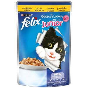 Purina Felix Cat Food Chicken Pouch Junior