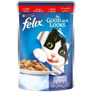 Purina Felix Cat Food Beef Pouch