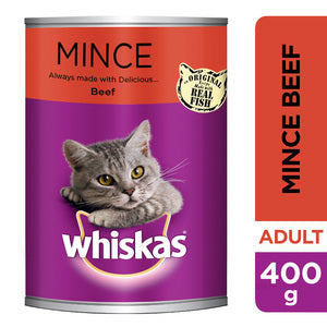 Whiskas Mince Beef Gravy 1+ Years Cat Food Pouch
