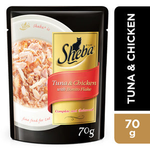 Sheba Tuna & Chicken with Bonito Wet Cat Food Pouch