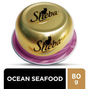 Sheba Dome Ocean Seafood Wet Cat Food Can