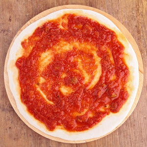 Pre-Cooked Plain Pizza Base With Tomato Sauce