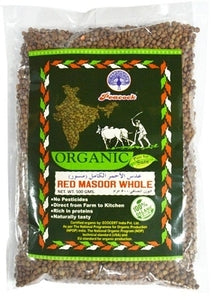 Peacock Organic Red Masoor Whole