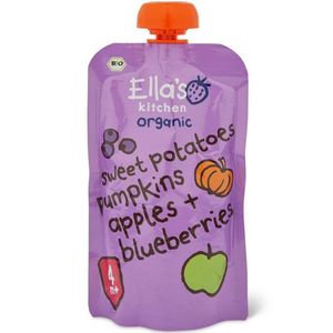 Ella's Kitchen Organic Baby Food Sweet Potatoes Pumpkins Apples & Blueberries (4 Months & Above)
