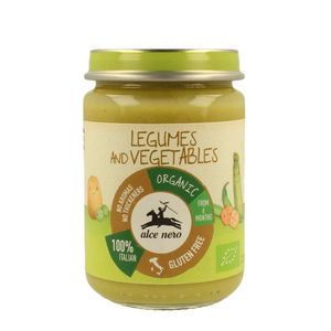 Alce Nero Organic Legumes & Vegetables Baby Puree (6+ Months) Gluten Free Aroma Free Thickeners Free