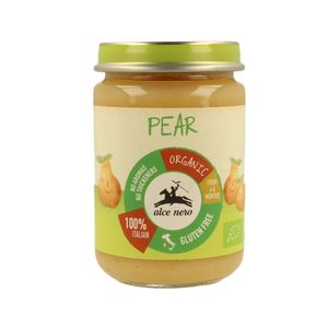 Alce Nero Organic Pear Baby Puree (4-6 Months) Gluten Free Aroma Free Thickeners Free