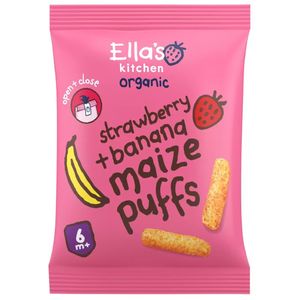 Ella's Kitchen Organic Strawberry & Banana Maize Puffs (6 Months & Above)