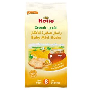 Holle Organic Baby Mini Rusks Honey & Butter (8+ Months)