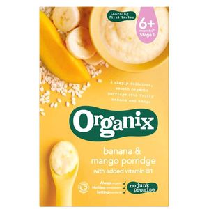 Organix Banana & Mango Porridge Stage 1 From 4+ Months
