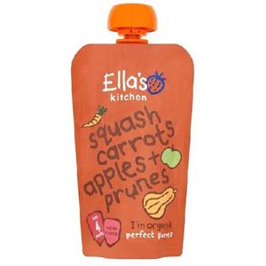 Ella's Kitchen Organic Baby Puree Squash Carrots Apples & Prunes Flavor (4+ Months) No Added Sugar No Added Salts