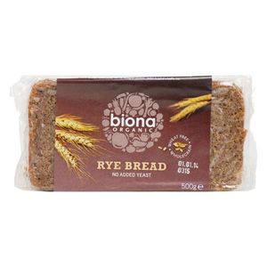 Biona Organic Wholegrain Rye Bread Wheat Free No Added Yeast