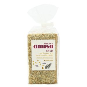 Amisa Organic Spelt Sunflower And Sesame Crispbread