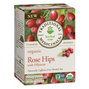 Traditional Medicinals Organic Herbal Rosehip Tea With Hibiscus Gmo Free Caffeine Free