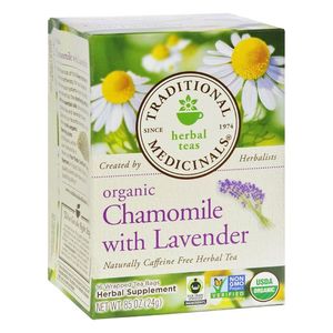 Traditional Medicinals Organic Chamomile & Lavender Herbal Tea Bags Gmo Free Caffeine Free