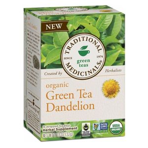 Traditional Medicinals Organic Green & Dandelion Herbal Tea Bags Gmo Free