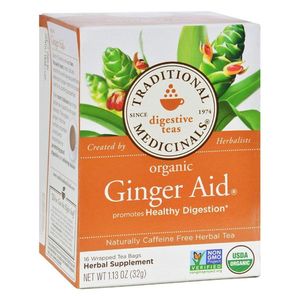 Traditional Medicinals Organic Ginger Herbal Tea Bags For Healthy Digestion Gmo Free Caffeine Free