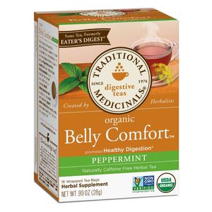 Traditional Medicinals Belly Comfort Organic Peppermint Herbal Tea Bags For Healthy Digestion  Gmo Free Caffeine Free