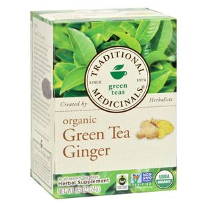 Traditional Medicinals Organic Ginger Green Tea Bags Non Gmo