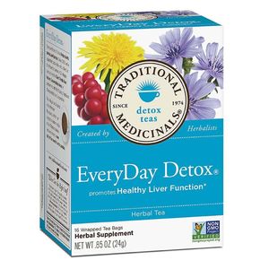 Traditional Medicinals Every Day Detox Organic Herbal Tea Bags For Healthy Liver Function Gmo Free Caffeine Free