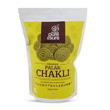 Organic Pure And Sure Palak Chakli