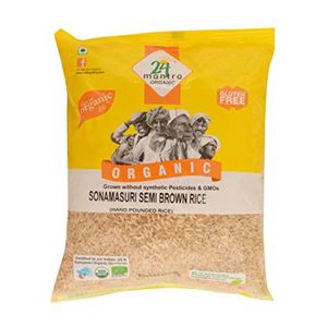 24 Mantra Organic Hand Pounded Sona Masuri Semi Brown Rice Gluten Free Gmo Free Pesticide Free