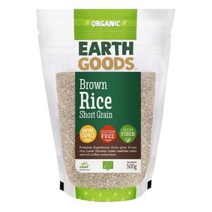 Earth Goods Organic High Protein Short Grain Brown Rice Gluten Free Gmo Free