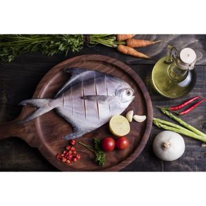 Wild White Pomfret Fresh Cleaned UAE