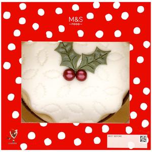 Top Iced Holly Cake