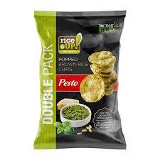Rice Up Gluten Free Popped Brown Rice Chips Pesto