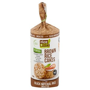 Rice Up Gluten Free Brown Rice Cakes With Black Imperial Rice Unsalted