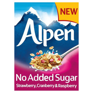 Alpen Muesli Strawberry Cranberry &Raspberry No Added Sugar