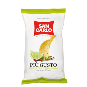 San Lime & Pink Pepper Flavour Potato Crisps