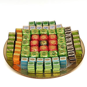 Assorted Chocolates Aluminium Round Tray