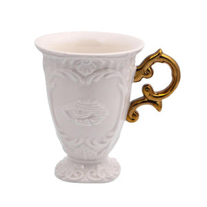 I Wares Porcelain Mug With Gold Handle